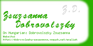 zsuzsanna dobrovolszky business card